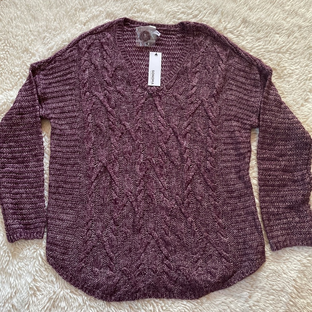 NWT Sonoma sweater purple size M